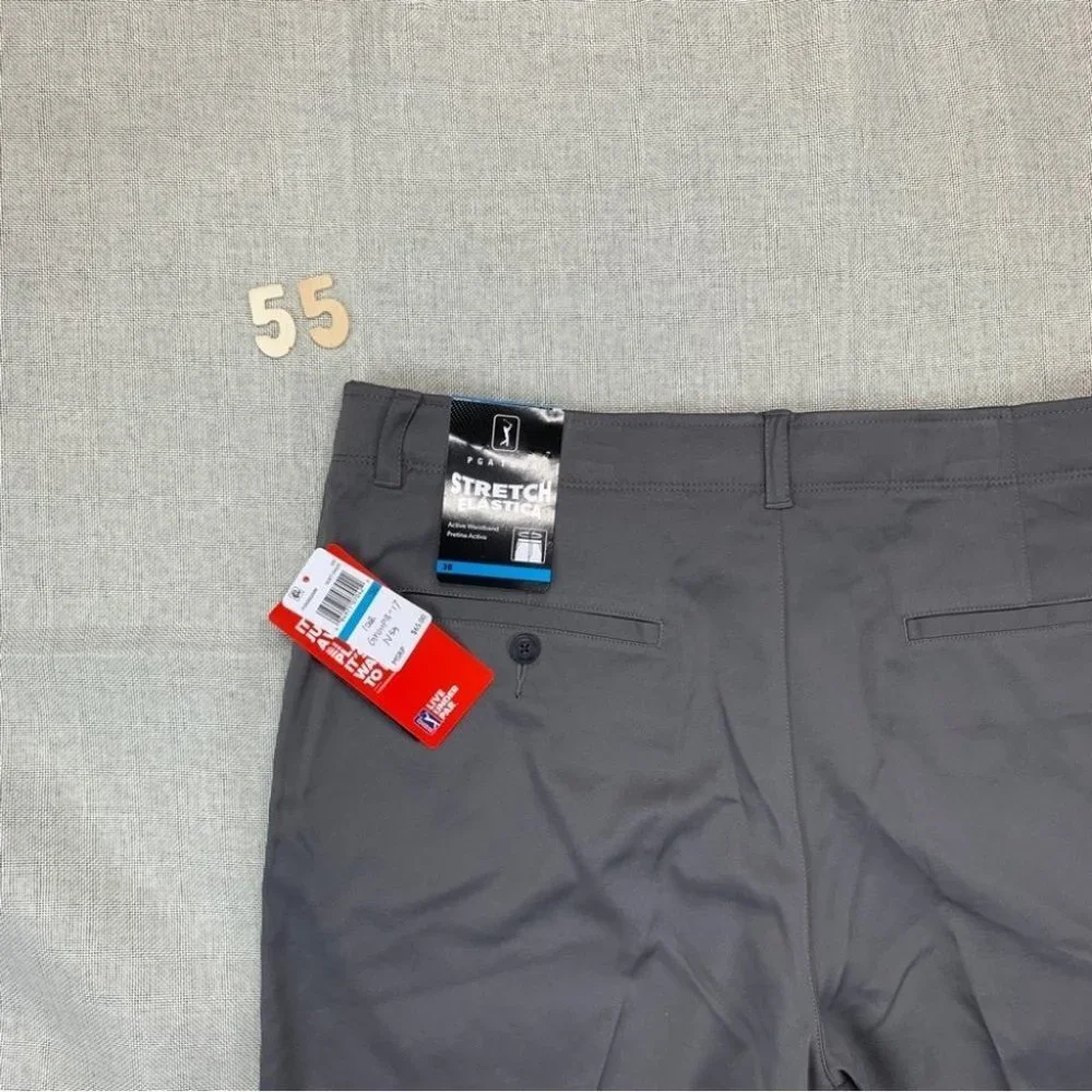 PGA TOUR Mens 7 Flat-Front Golf Short 36